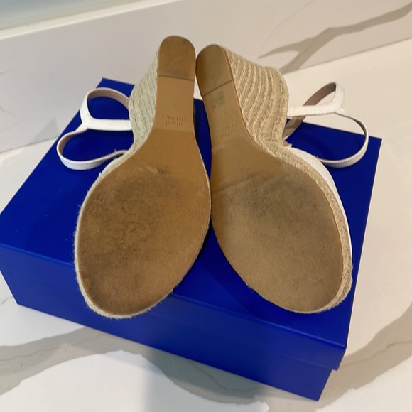 Stuart Weitzman MYKONOS CLOSED-TOE ESPADRILLE WEDGE size 9.5 - Picture 9 of 10